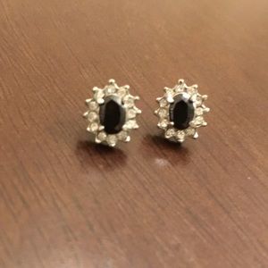 💎SALE💎 black gemstone diamonds studs